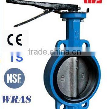 GG25 Wafer Butterfly Valve Center Line EPDM Lined Valve DN40-DN300