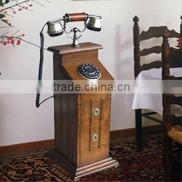 Wooden telephone stand for home decoration