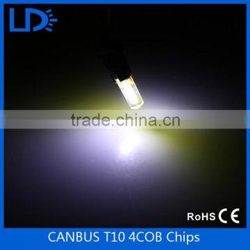 New Design Silicone Shell LED Lights Bulb Canbus T10 4COB Chips Dome lights