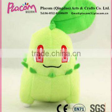 Official Cheap Cute High-quality Pokemon Grass Chikorita Doll Soft Stuffed Plush Toy for Wholesale photo-2
