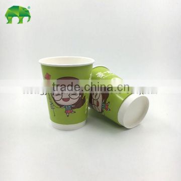 FDA ISO9001 18pe coated single wall paper cups beverage single wall paper cup