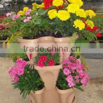 stackable planter ( plastic flower pot )