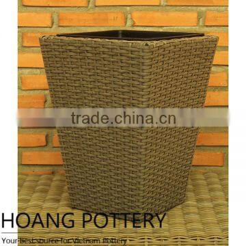 Rattan Wicker Flower Planter Wholesale photo-3