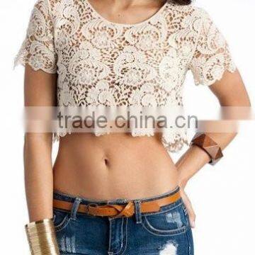 Wholesale Long Sleeve Fashion Lace Tops Women
