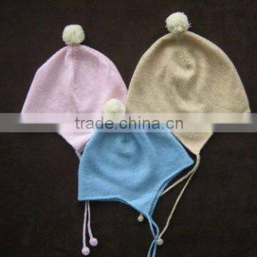 Knitted baby cashmere hat