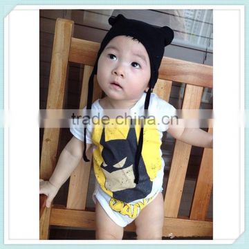 Baby infant rompers boys short sleeve Romper with cap trendy climb kids sylvia it