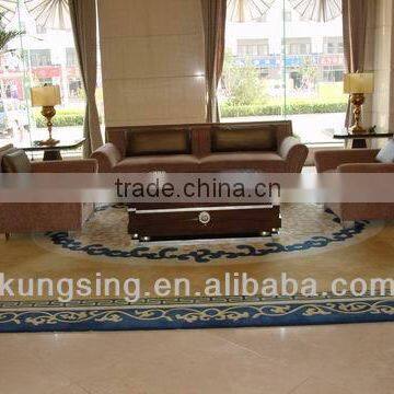 brown colour fabric sofa set