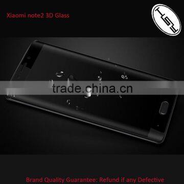 HUYSHE mobile screen protector for xiaomi note 2 ,3d full cover tempered glass screen protector for xiaomi note 2
