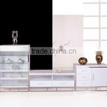 High quality mdf glass tv table