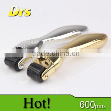 2 in 1 Wholesale titanium Micro Needle Derma Roller Medical, 600 / 1200 Micro Mesoroller Derma Roller Skin Care