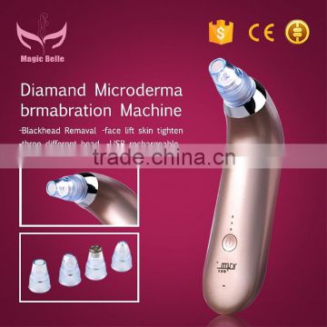 Easy to use chinese blackhead remover Diamond peeling home portable micro dermabrasion machine with teaching video