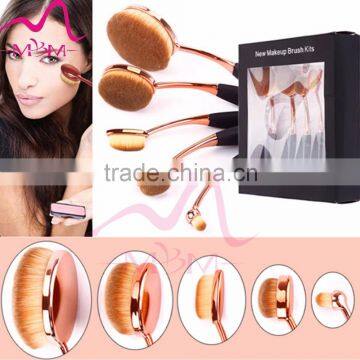 Rose Gold 5PCS Oval Makeup Brush, Makeup Brush Set Wholesale Price