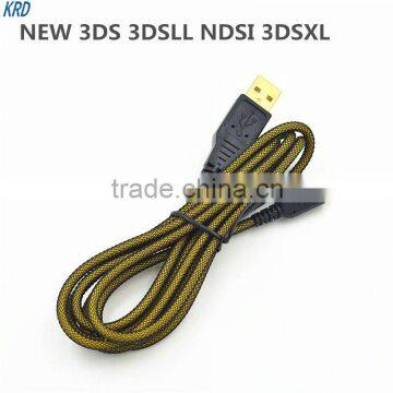 NEW Gold Plating Port USB Cable For Nintendo DSi DSiXL DSiLL 3DS 3DS XL 3DS LL USB Charging charger Cable