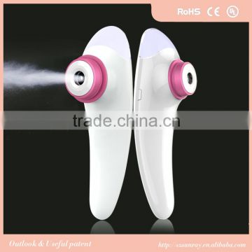 Portable facial steamer for personal skincare with USB recharge