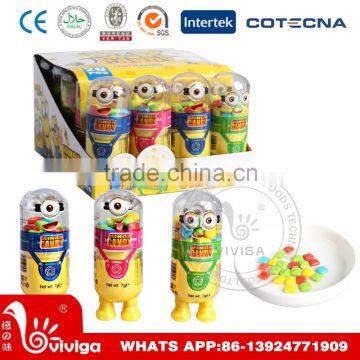 6g Cute minions candy toys with Mix Fruit candy sweet