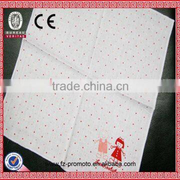 Custom design dot printed cotton handkerchief high quality low price