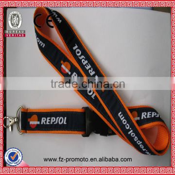 polyester lanyard with detachable buckle/silk screen lanyard/sublimation lanyard