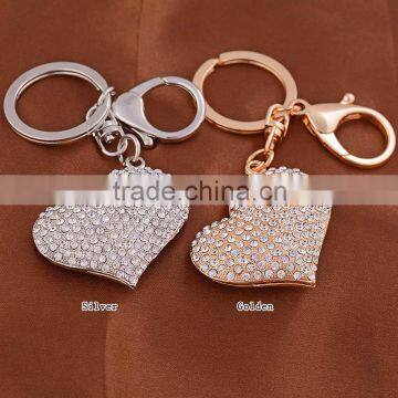 Heart Diamond Ring Key Chains Wedding Favors Handbag Bag Decoration