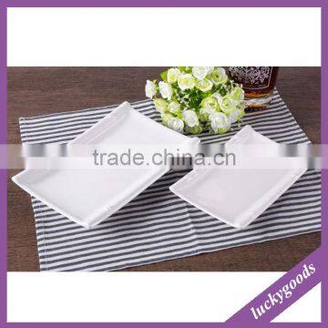 Flat Square Shape White Porcelain Flat Plate Wholesale photo-2