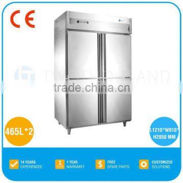 2017 TWOTHOUSAND HOT Double Temperature Refrigerator TT-VCFR930L4K (CE approval) Half Freezer Half Refrigerator