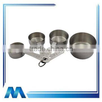 4pcs stainless steel measuring cup set, Scale measuring cup