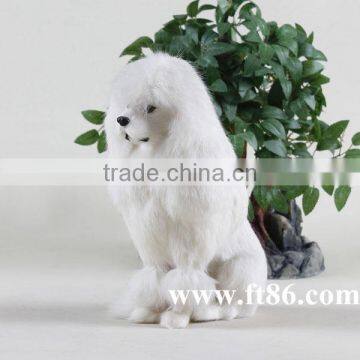 White Stuffed Plush Lifelike Dog Soft Toy photo-2