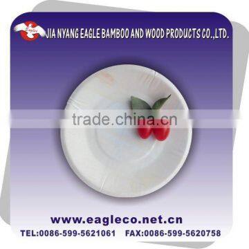 wooden round plate