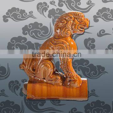 Roof carving glazed ceramic animals roof figures for temple buildings