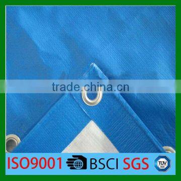 PE great quality blue and orange coated tarpaulin