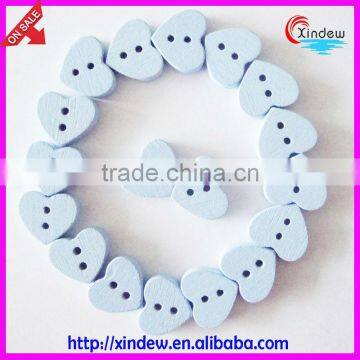 Heart-shaped Wooden Button for Children 24L photo-4