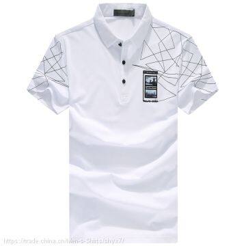 Yixigeluo2017 Summer New Men's Linear Figure Men's POLO Shirt Men's Shirt Men's Shirt photo-3