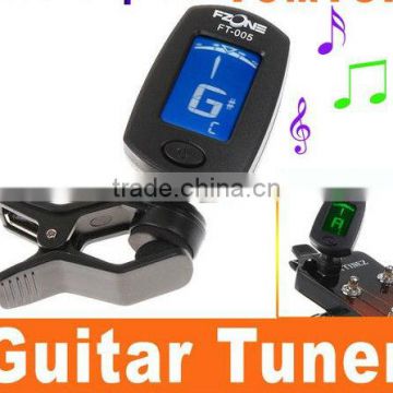 LCD Clip-on Guitar Tuner Electronic Digital Chromatic Bass Violin Ukulele FT-005