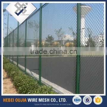 alibaba china supplier black chain link fence gate with barbed wire for sale