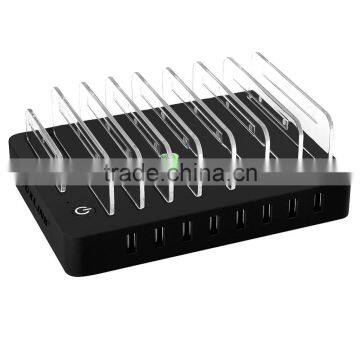 New Arrival Fashion VOXLINK Humanized Design 8-Port USB Charger With Transparent Bracket PSE Black photo-2