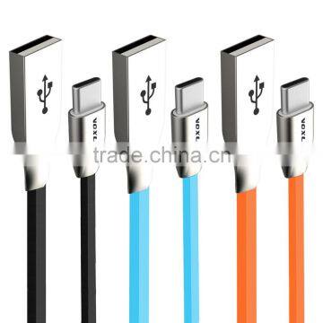 Voxlink Luxury 5V 2A 1m 3D Zinc Alloy Fast Charging Data USB TYPE C Charger Cable for Macbook photo-2