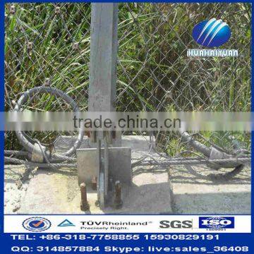 passive slope protection system rockfall fence stainless steel rope netting fencing