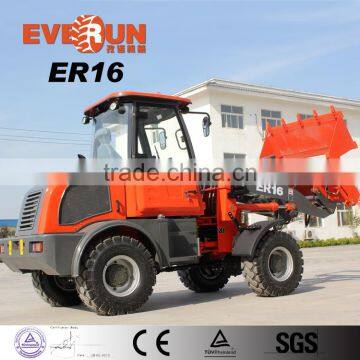 Everun Wheel Loader ER16 with EUROiii Engine attachable wheels for Sale