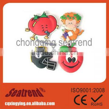 Hot Sales Good Quality Lovely Eco-Friendly Children 3D Soft Fruit Fridge Magnet