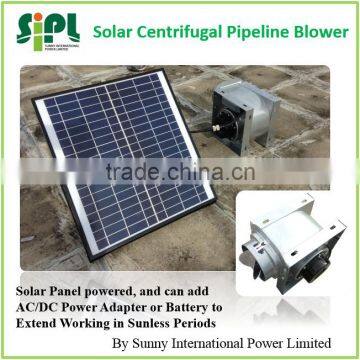 SUNNY Centrifugal Air Blower Small Fan Solar Panel & Grid Electricity Powered Ventilator photo-2