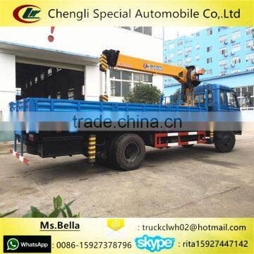 8 tons telescopic boom truck mounted crane