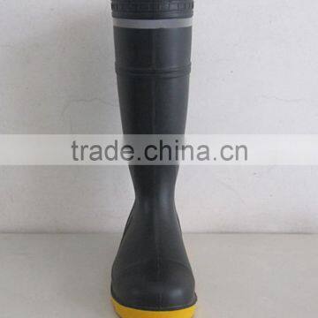 Steel Toe and Steel Plate Protetive Construction Rain Boots With Reflective Strip photo-4