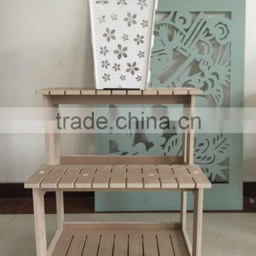 wood and plastic material waterproof plant stand