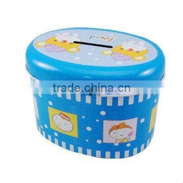 CMYK Offset Printing Rectangular Tin Can Coin Bank photo-5