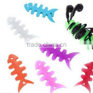 Fish Shaped Silicone Cable Holder &Silicone Cable Keeper&earphone Cable Winder photo-5