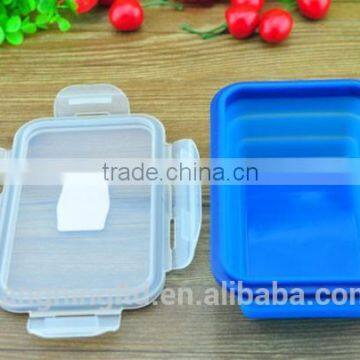 Square Lunch Box, Silicone Folding Lunch Box, Silicone Lunch Box OEM Customizable photo-5