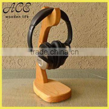 wooden earphone mic holder