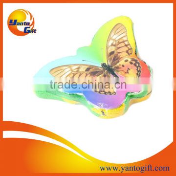 Cartoon magic towel compressed in butterfly shape