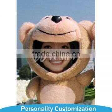 2015 New Arrive 3D Photo Face Doll Good Quality 6-25cm plush animal 3d face doll