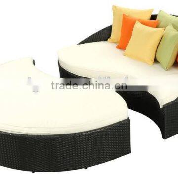 outside rattan furniture garden lounge bed wicker sleeper couch