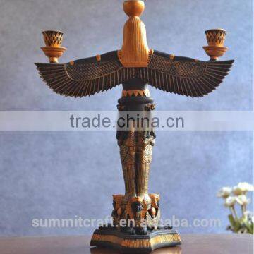 Resin Egyptian Statues Home Goods Antique 3 Tier Candle Holder photo-4